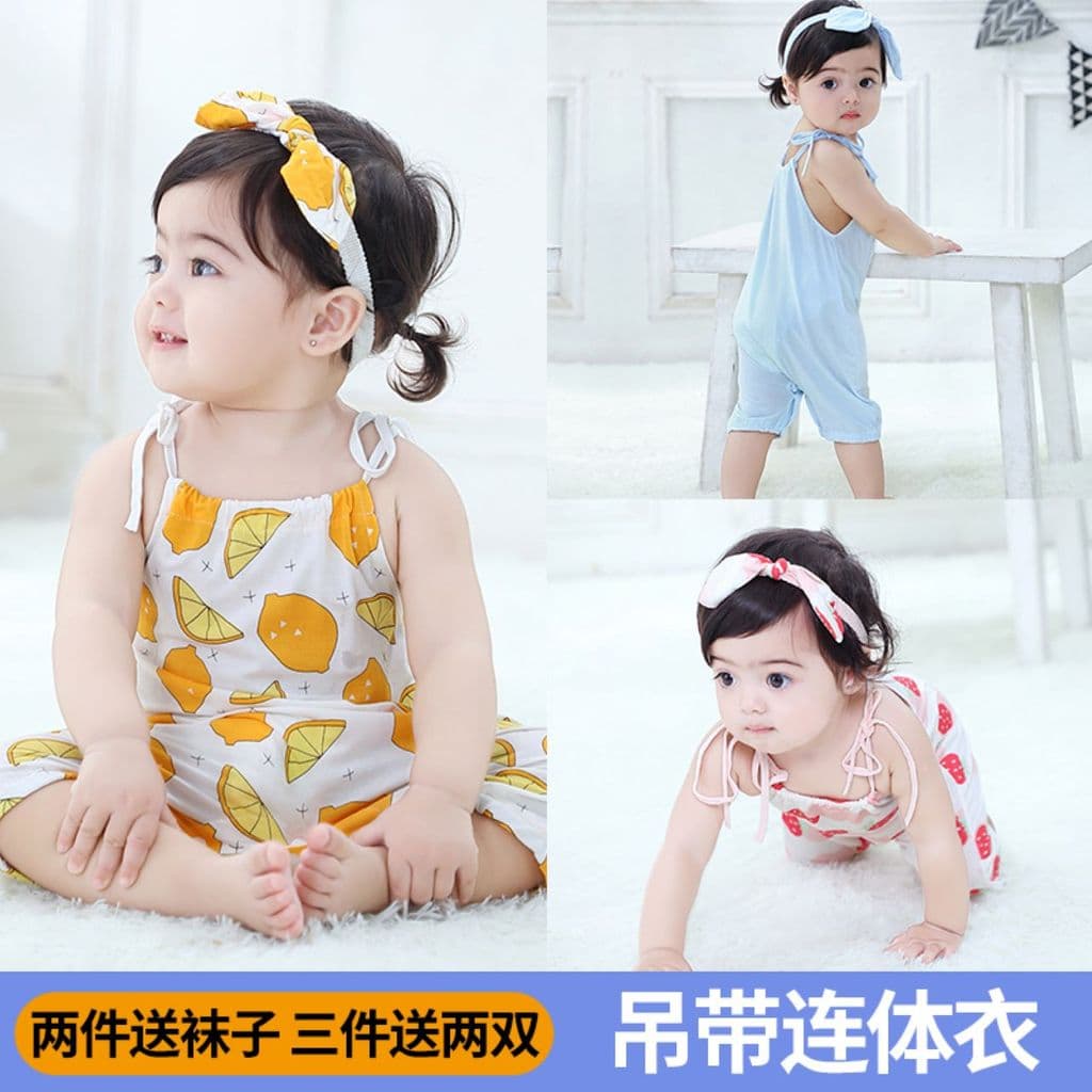 Roupas de bebê recém-nascido roupas de verão bebê menina princesa verão macacão fino de manga curta macacão roupas de ar