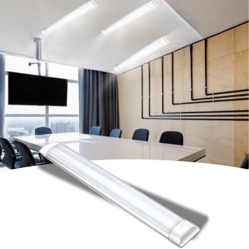 Luminária Slim Led Linear Sobrepor 20w 60cm 6500k Branco Frio Tubular de LED Luminária pra quarto