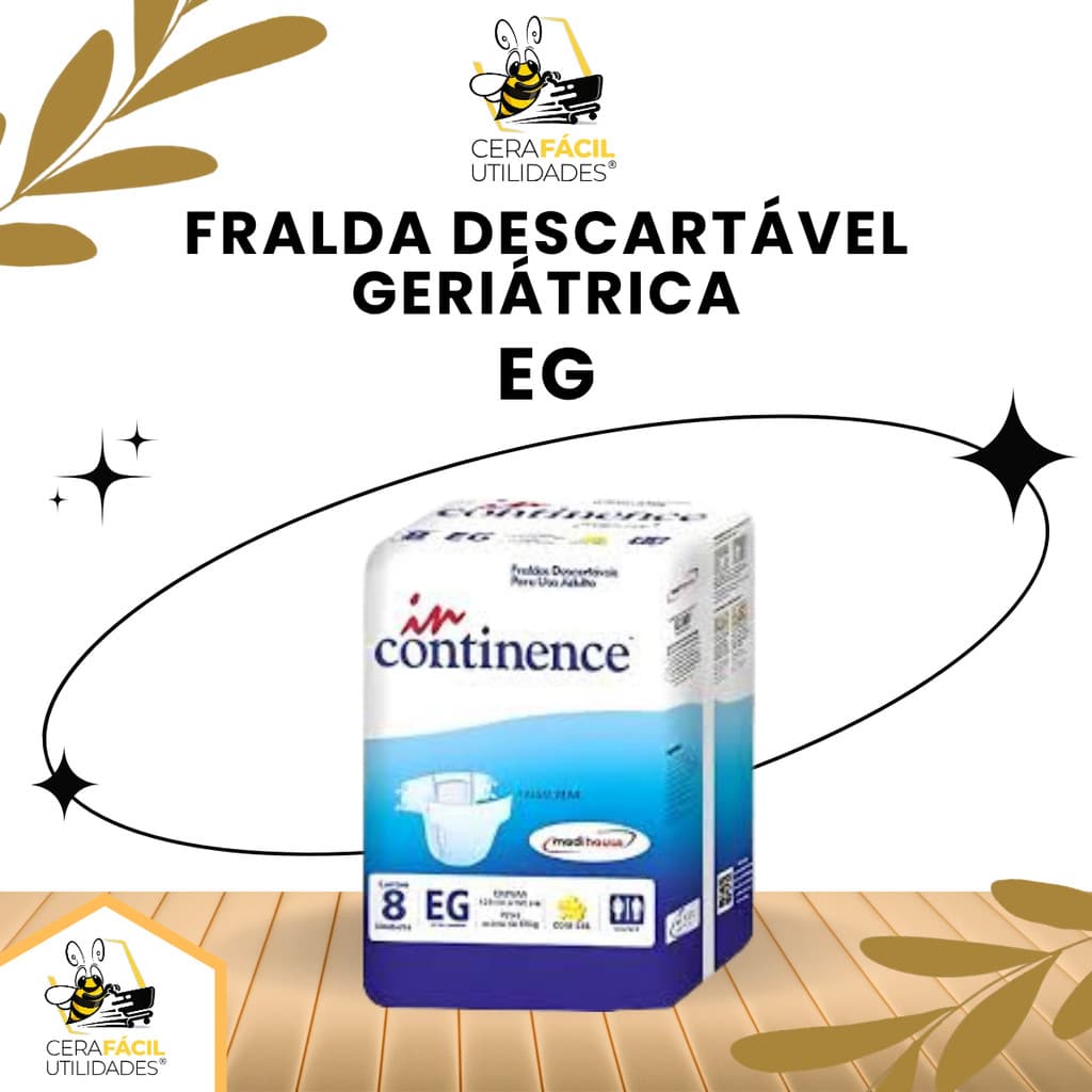 8un Fralda Geriátrica Descartável EG - In Continence