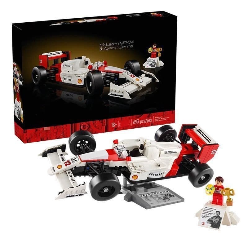 Novo produto: 693 peças compatíveis com Lego ICONS, carro de corrida MP4 F1, brinquedo de blocos de montar para meninos.