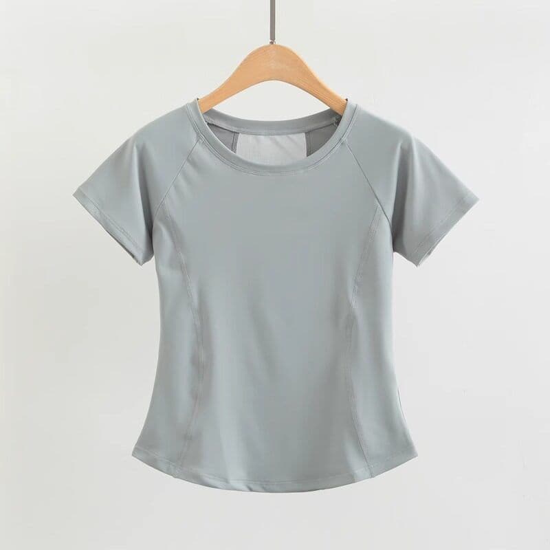 Roupas de Fitness manhã feminina correndo treinamento Pilates Yoga roupas superior malha absorvente de umidade respiráve