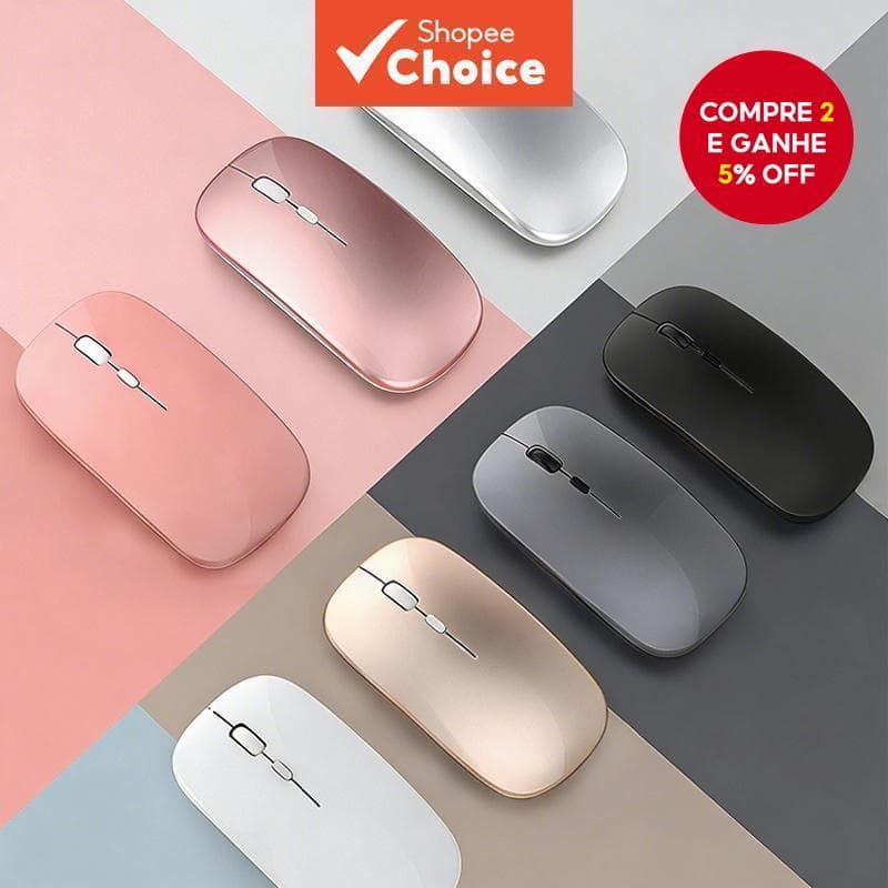 WIFI Bluetooth Dual Mode Recarregável Mouse Sem Fio Computador Mouse Sem Fio Ergonômico USB Mouse Mudo Pausa, Mouse RGB 