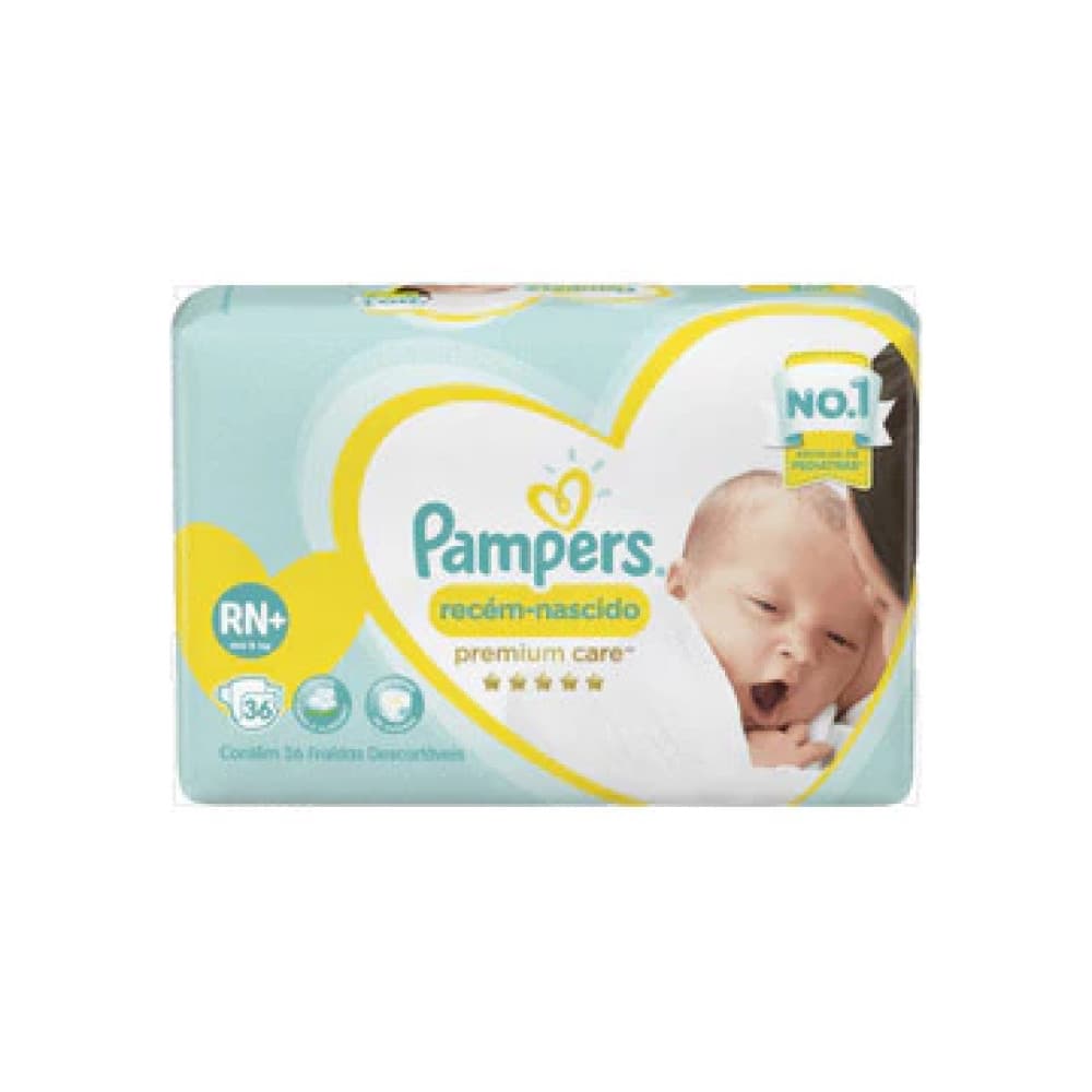 Fralda Pampers Premium Care RN+ 36 Unidades