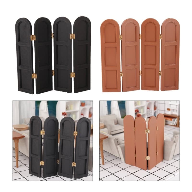 YO 1 Divisor Tela Dobrável Miniatura Para Móveis Escala 12 Casa Boneca Painéis Articulados E Design