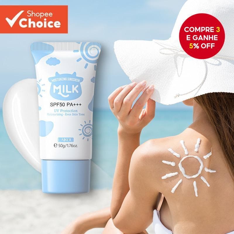 LAIKOU Leite Protetor Solar Iluminador Hidratante Fps50 PA + + Proteção UV 50g