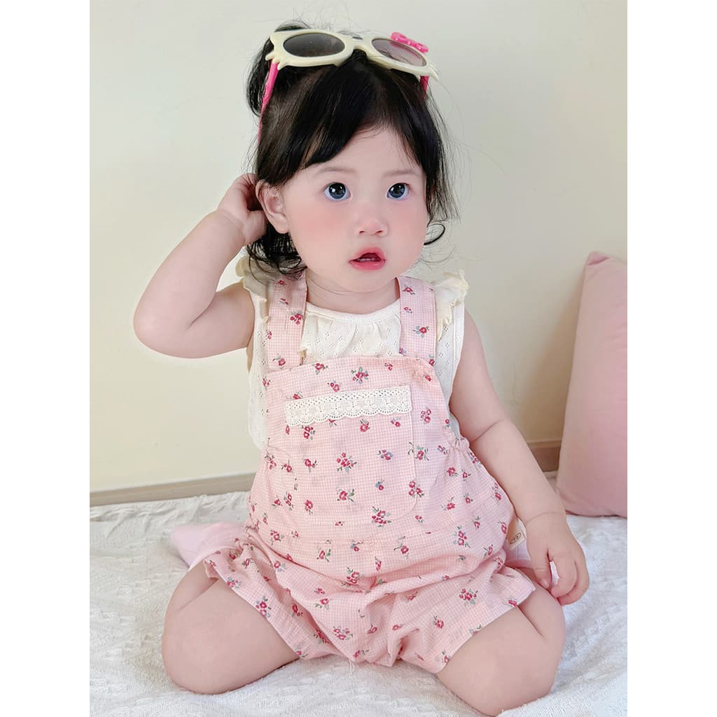 Bebê roupas de bebê verão bebê menina Floral Denim macacão Leggings doce duas peças Outing roupas terno fino