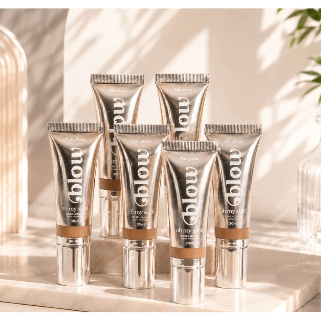 Base Oh My Skin Líquida Ruby Rose Blow Cobertura Média Matte - maquiagem e beleza