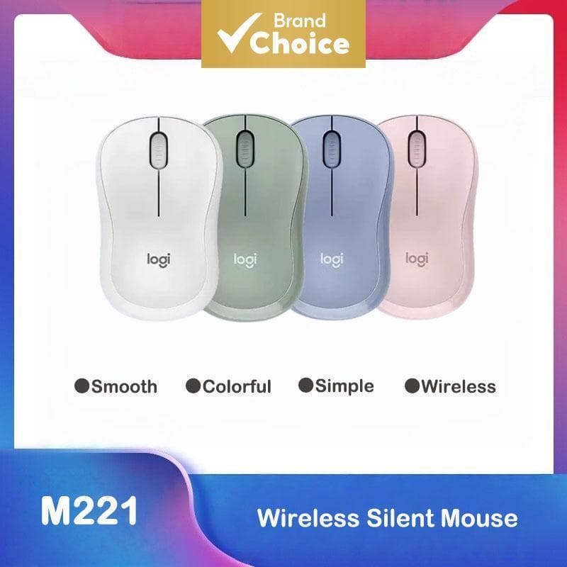 Mouse Sem Fio Logitech M221 Silent - Clique Ultra Silencioso, Bateria de 18 Meses, Plug-and-Play, Compacto e Ergonômico,
