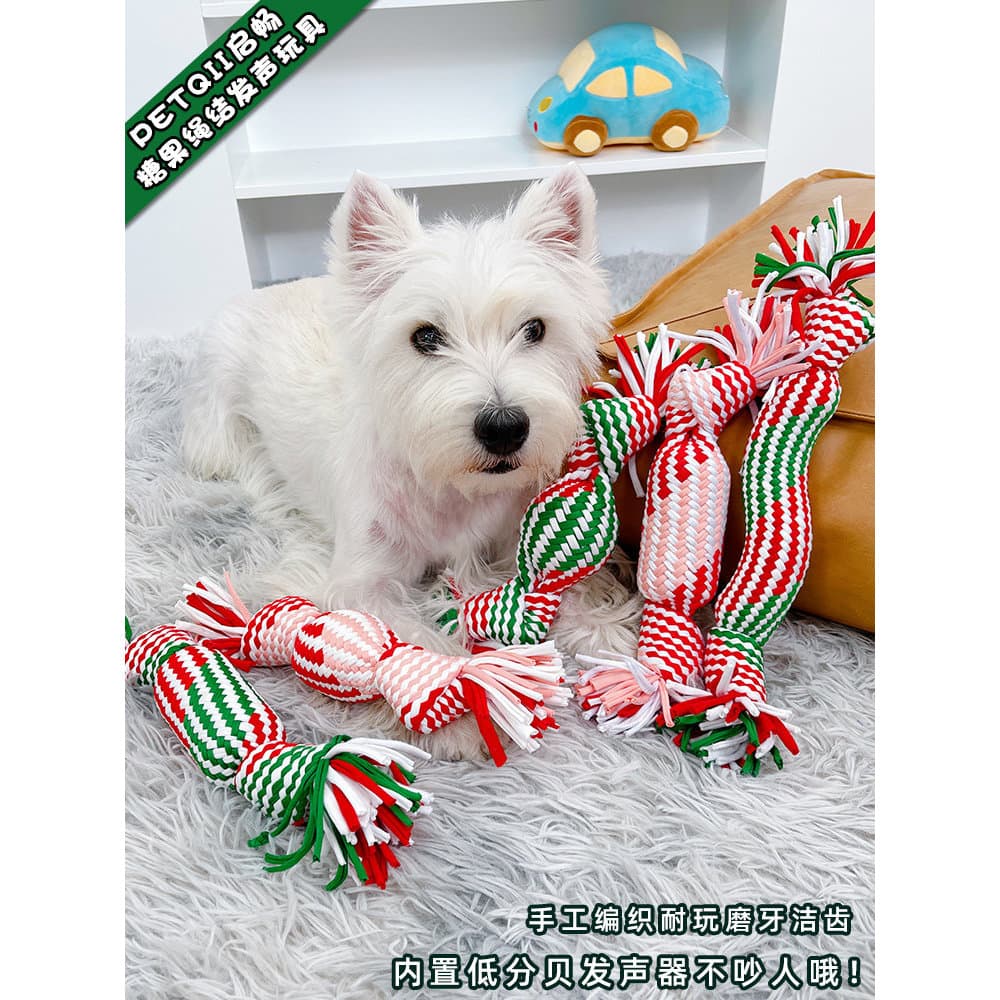 Brinquedo de voz para cachorro Bichon Corgi Molar limpeza de dentes filhote de cachorro resistente à mordida Teddy auto-