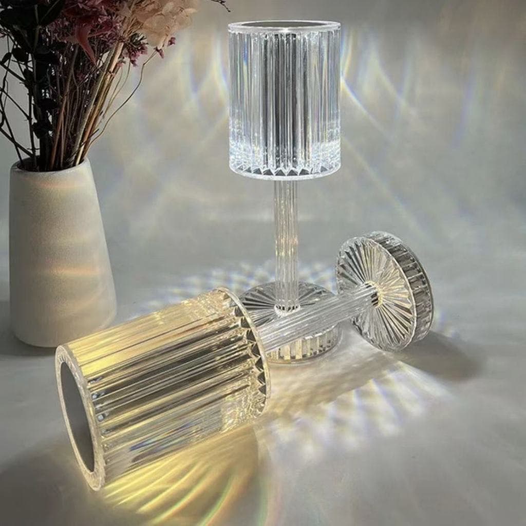 Luminária De Mesa Cristal Diamante Abajur de Cabeceira 3 Mudança De Cor Criativo Luz LED Acrílica