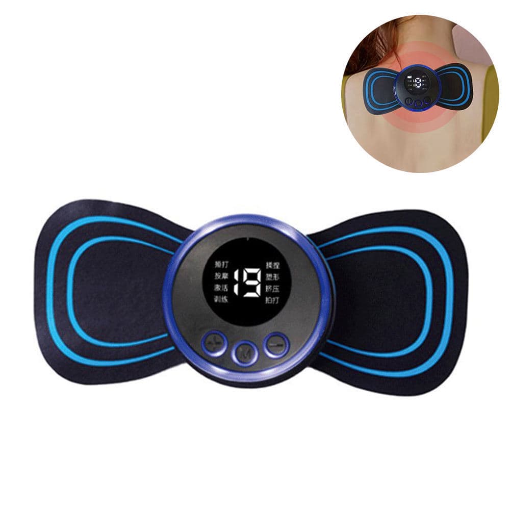 Massageador Adesivo Borboleta Portátil Elétrico para Relaxamento Muscular