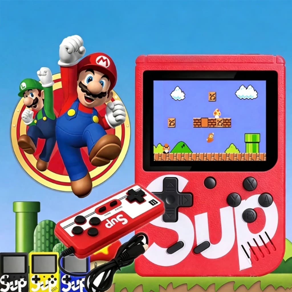Mini Vídeo Game Vídeo Portátil 400 Jogos Sup Retrô Clássicos Antigos Anos 80 com Controle Para 2 Pessoas