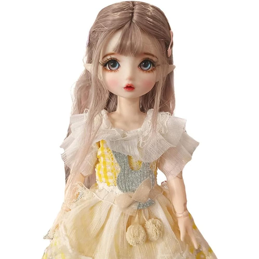 Boneca BJD com Design Original de Orelhas de Elfo, Bonecas SD 1/6, 11,8 Polegadas, Boneca Articulada com 18 Juntas, Brin
