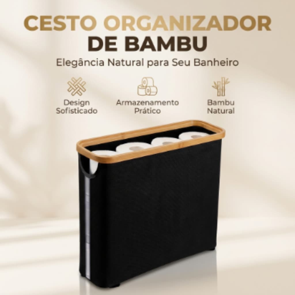 Cesto Organizador De Papel Higiênico Dobrável Com Tampa Para Armazenamento De Banheiro