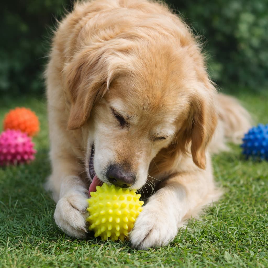 Bola Cravo Massageadora, Alivia Estresse e Limpa os Dentes para Cachorros e Gatos Ansiosos