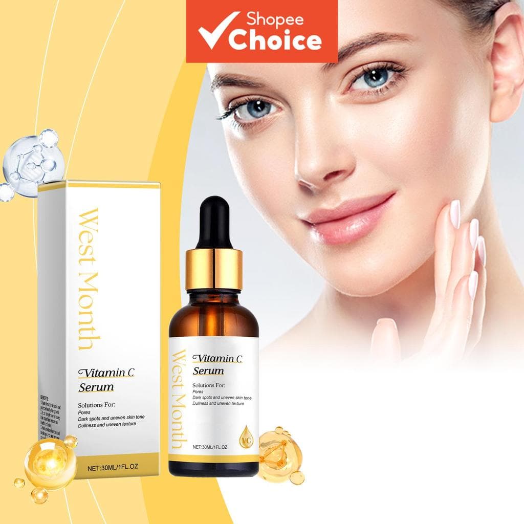 Soro Facial West Month - Sensação Suave na Pele, Hidratação Leve e Não Oleosa, com Vitamina C para Clareamento Diário