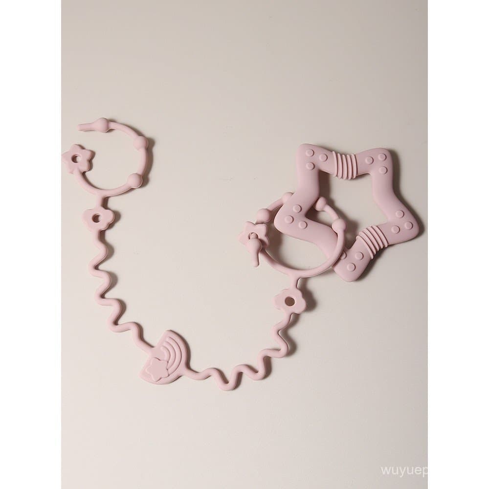 Toda a corrente de chupeta de Silicone arco-íris bonito anti-queda corrente de chupeta de bebê crianças garrafa de bebê