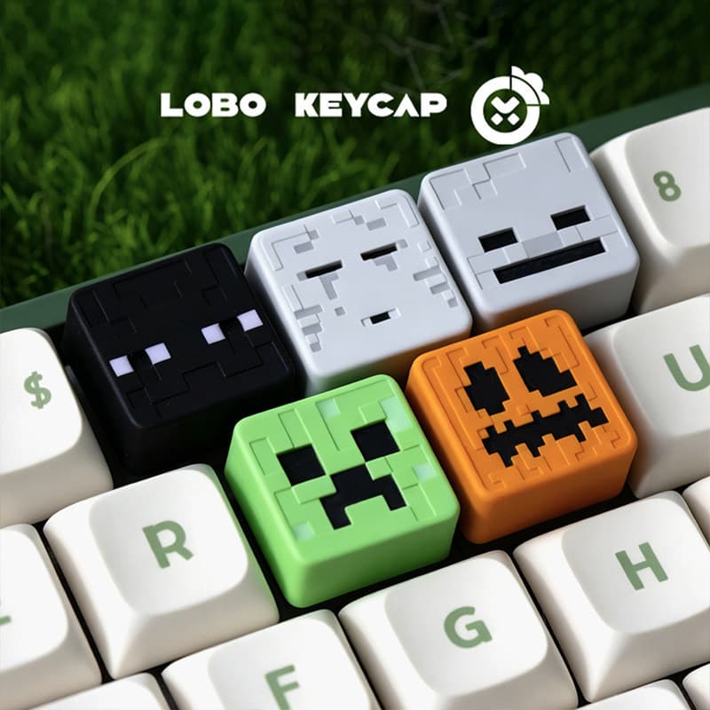 Teclado mecânico Minecraft Keycap translúcido final homem trepadeira tampa de teclado exclusivo Erchuang ESC personaliza