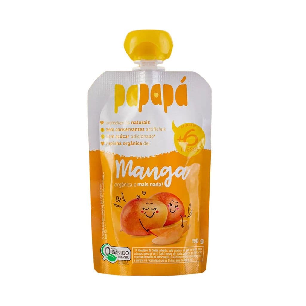 Papinha Infantil Orgânica Manga Sem Açúcar - Papapá 100g