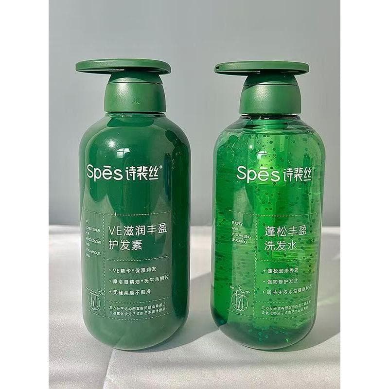 Spes spes Shampoo Hidratante Plumping Controle de Óleo Fofo Anticaspa Condicionador Couro Cabeludo Shampoo Sem Silicone