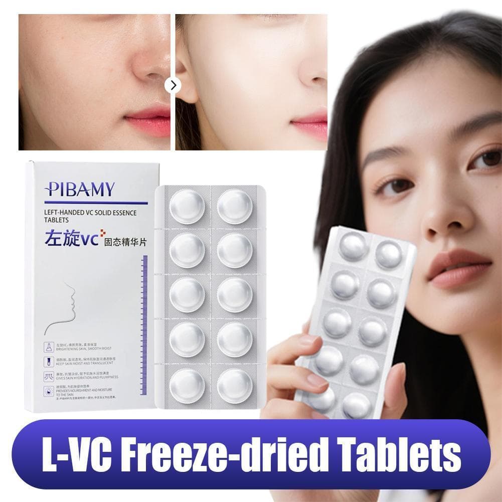 20 Pçs L-Vitamina C Comprimidos De Essência Sólida Pó Liofilizado Pele Vc Tom De Facial T9y0