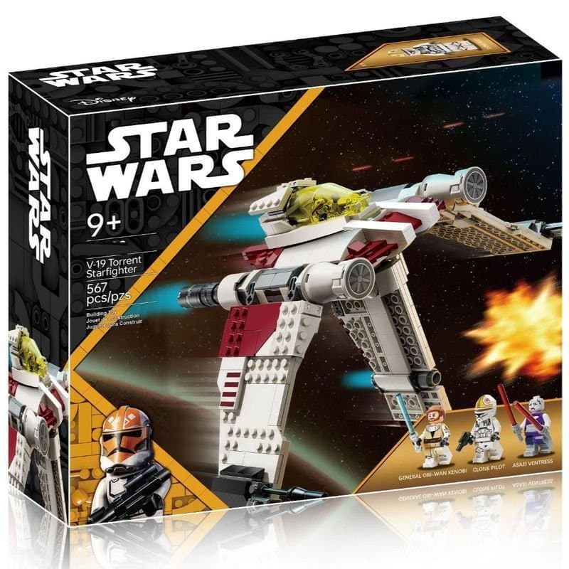XNB5 567 Peças V-19 Meteorite Starfighter Compatível com Lego Star Wars Brinquedos Educativos de Blocos de Montar