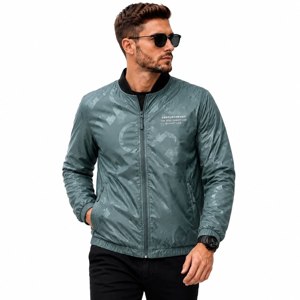 Jaqueta Masculina Estampada Corta Vento Bomber Zíper WDL19-200