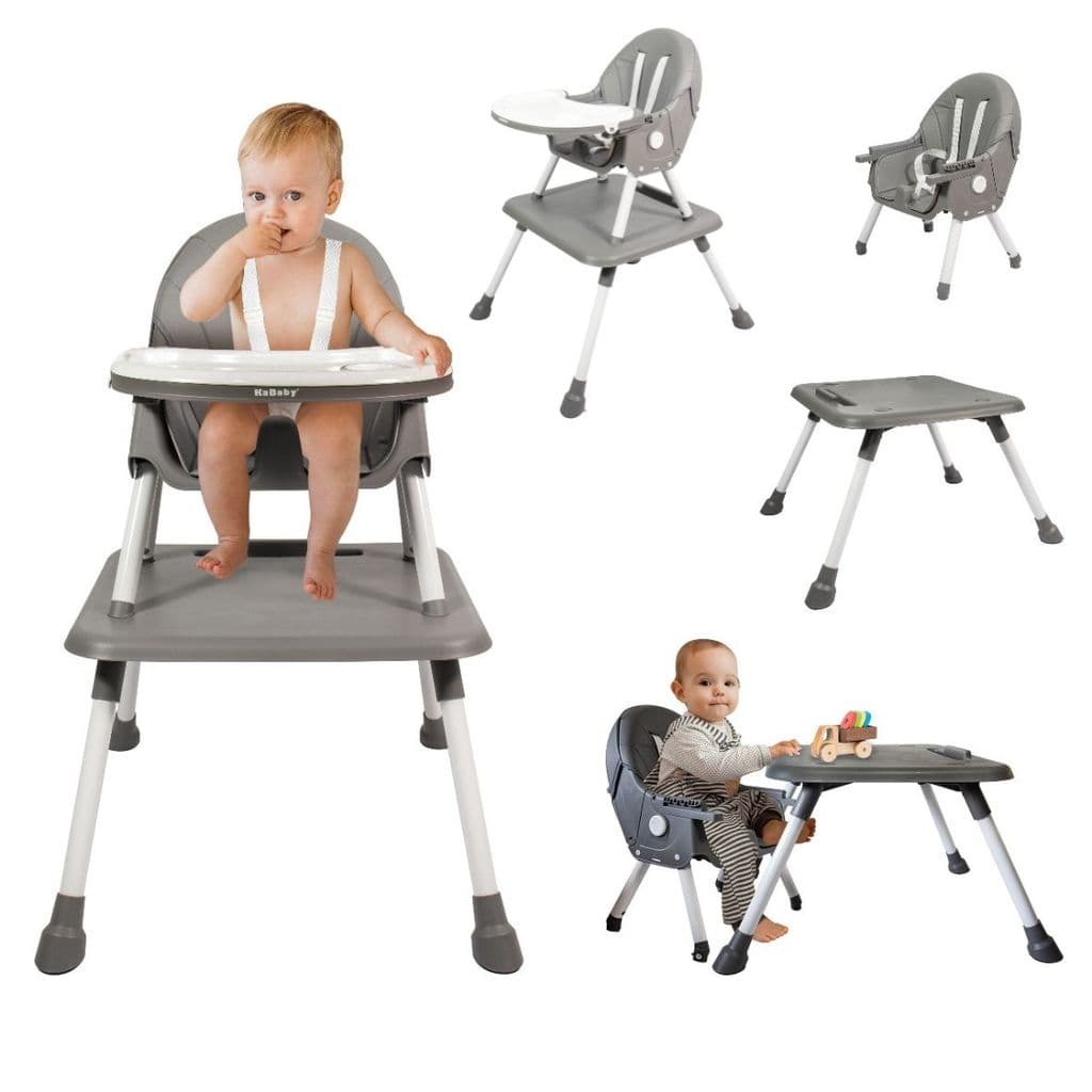 Cadeira De Alimentação 7 em 1 Portátil Multifuncional 0 a 25kg Com Mesa