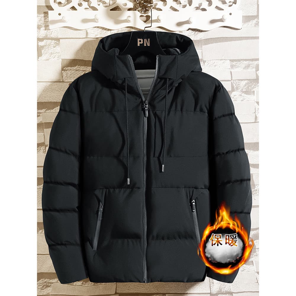 Outono inverno acolchoado jaqueta masculina Street Wear grosso para baixo acolchoado jaqueta masculina quente à prova de