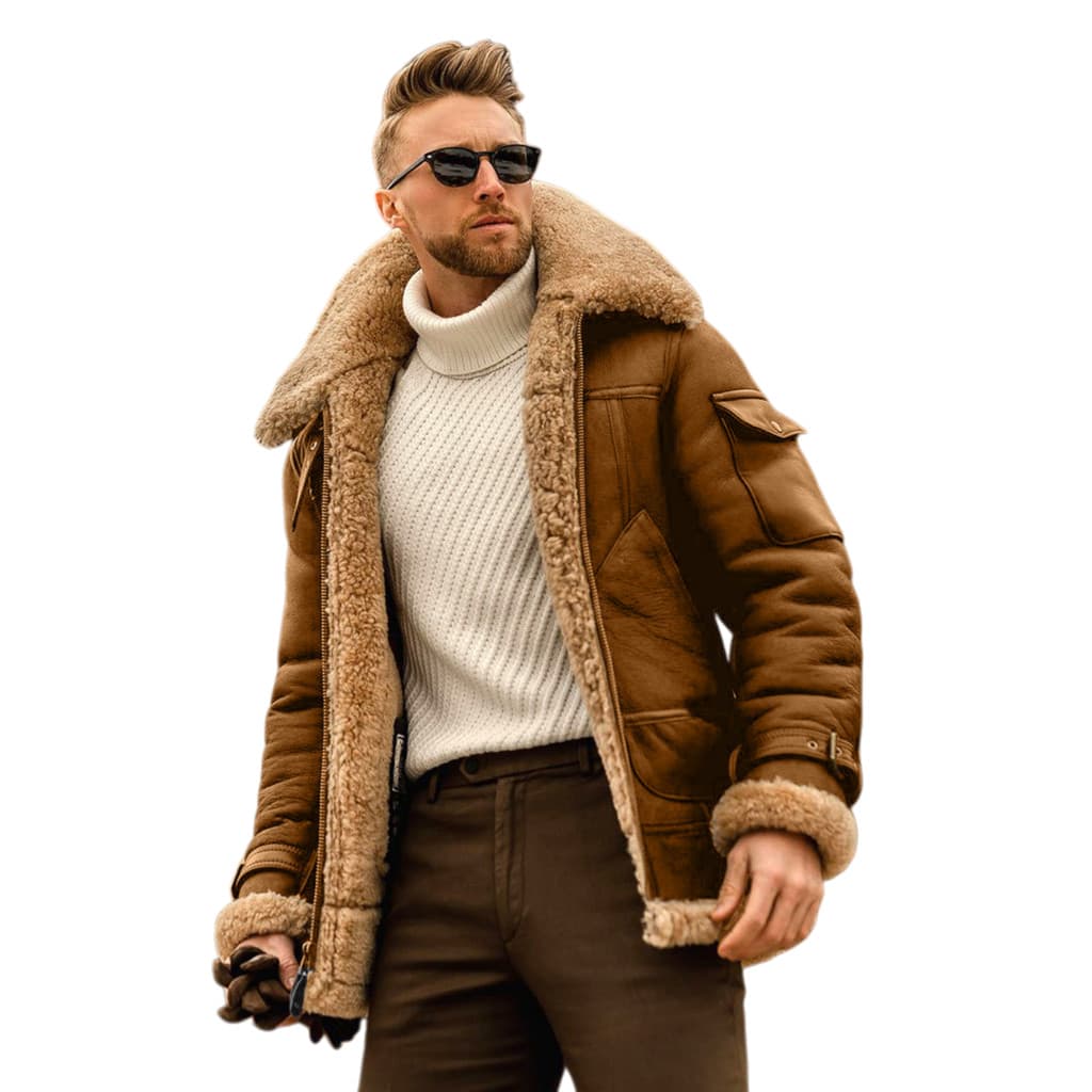 Nova jaqueta masculina de pele de uma peça espessada jaqueta de couro falso novo estilo jaqueta de couro
