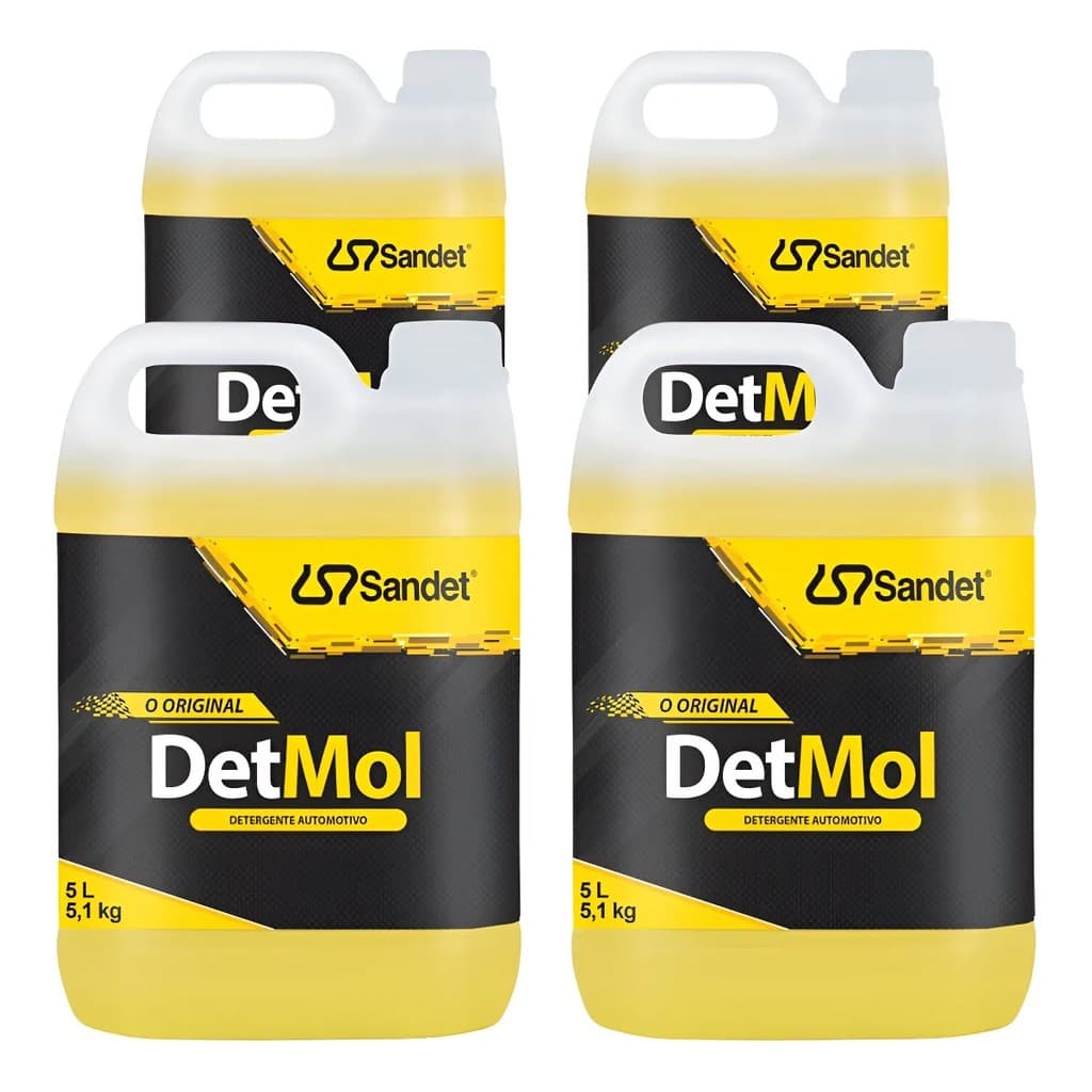 KIT 4 Shampoo DETERGENTE Det Mol Sandet Galao 5L Lava Moto CARRO bike espumante Concentrado Limpeza Pesada Off Road