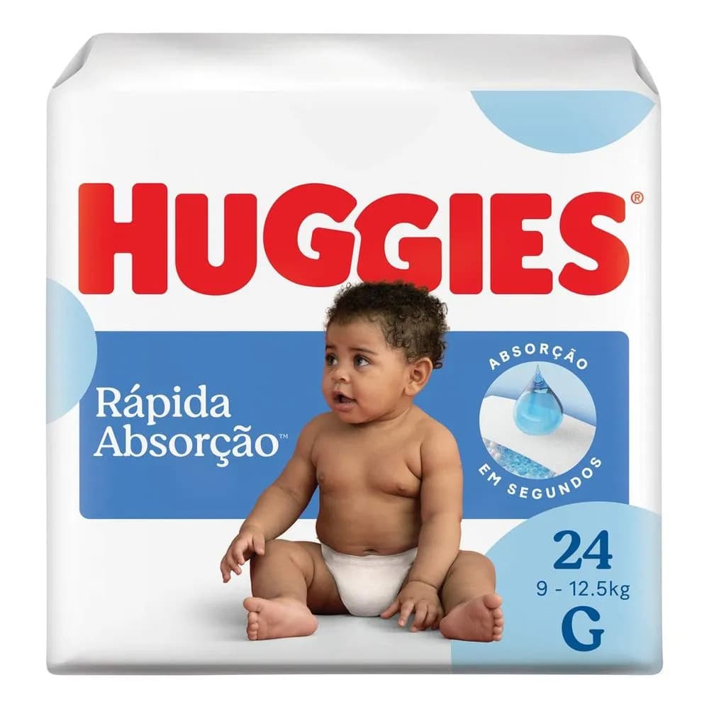 Fraldas Huggies Tripla Proteção G 24 Unidades