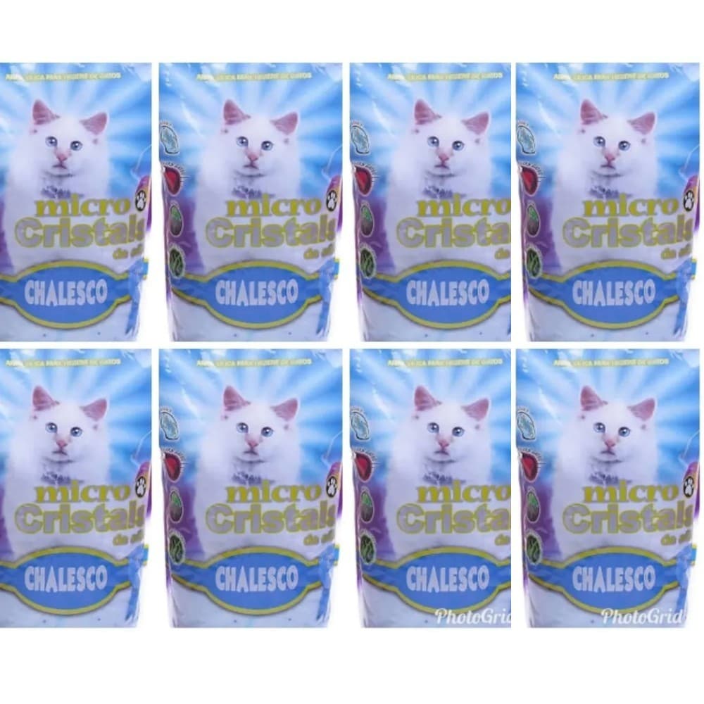 Areia Sanitaria para Gato Micro Silica ou Fina Chalesco ( 8 pacotes )