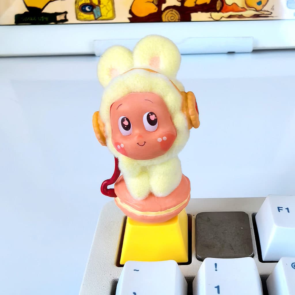 Único Keycap eixo cruz teclado mecânico tridimensional Starman novo estilo amarelo reunindo diy teclado decoração presen