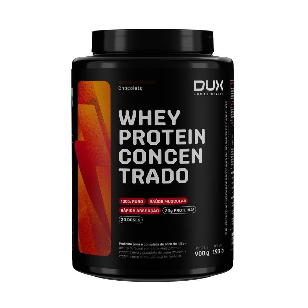 Whey Protein Concentrado Dux Sabor Chocolate 450g