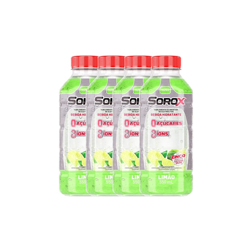 Kit 4 Sorox Sabor Limão 550ml
