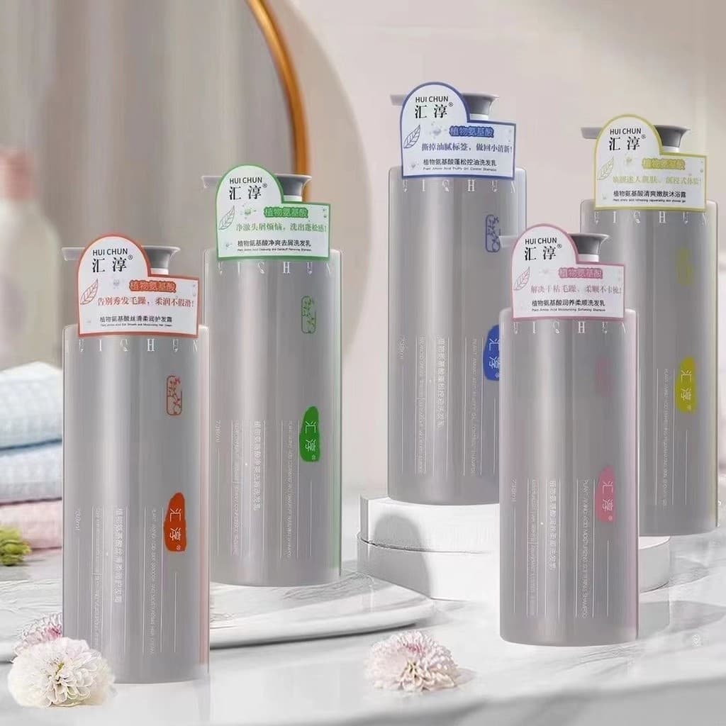 Huicun planta aminoácido Gel de banho condicionador Shampoo fofo controle de óleo hidratante limpeza suave Anti-caspa ca