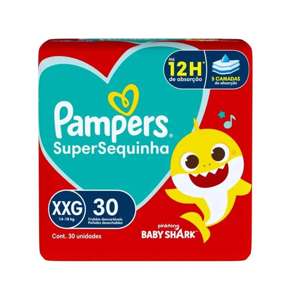 Fralda Pampers Tam XXG 11-15kg com 30 Fraldas
