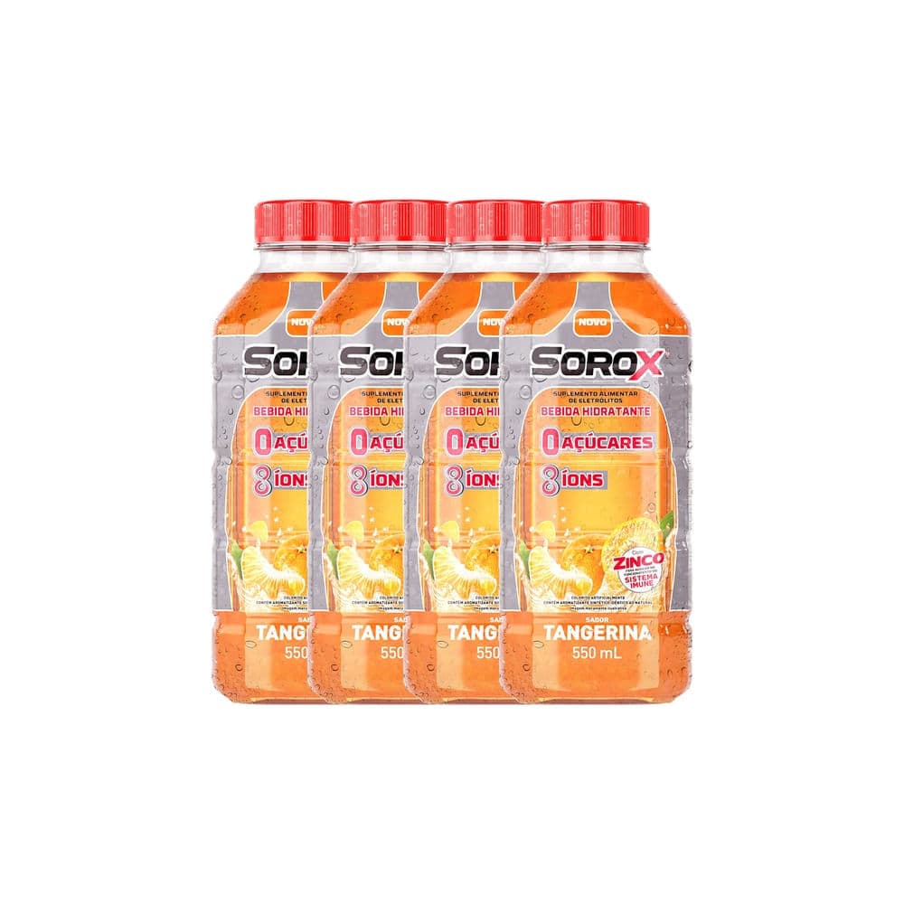 Kit 4 Sorox Sabor Tangerina 550ml