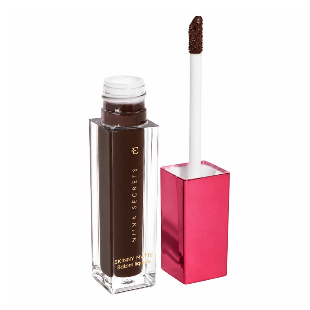 Batom Liquido Niina Secrets Skinny Matte Marrom Lírio Eudora - 5ml