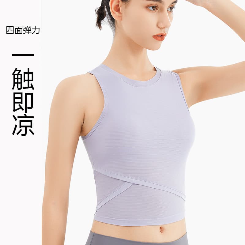 Colete esportivo feminino com almofada no peito roupas de Fitness roupas de Yoga ao ar livre correndo treinamento com ne