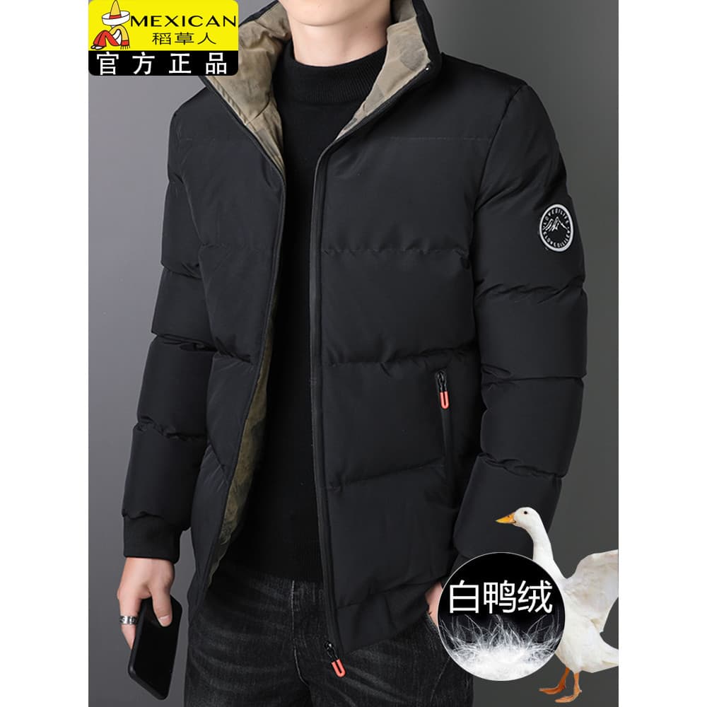 Espantalho 2025 novo estilo inverno para baixo jaqueta acolchoada masculina grossa quente acolchoada jaqueta masculina g
