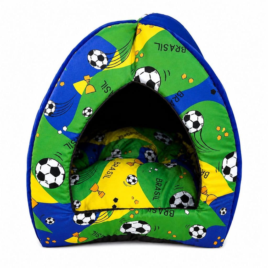 Caminha Copa do Mundo para Pets Casinha Iglu Cachorro e Gato Brasil Casinha