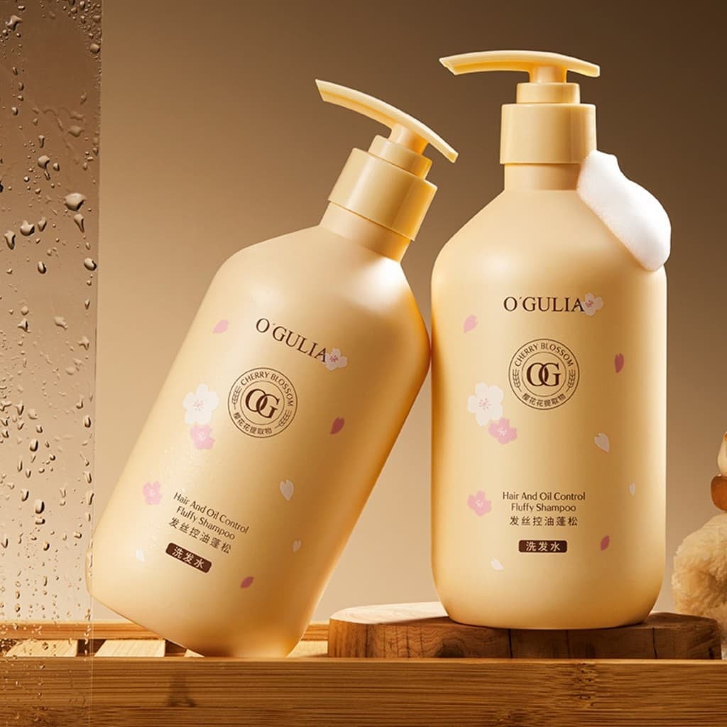 Gulia Shampoo Fofo Controle de Óleo Capilar 500ml Controle de Óleo Fofo Cuidados com os Cabelos Shampoo Hidratante Refre