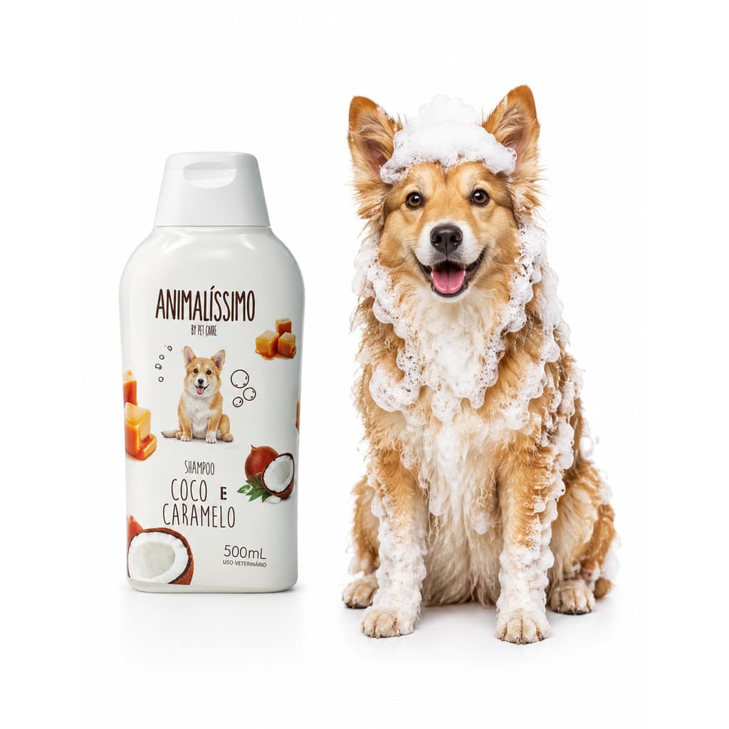 Shampoo Para Cães Premium Pet 500ml Coco Caramelo