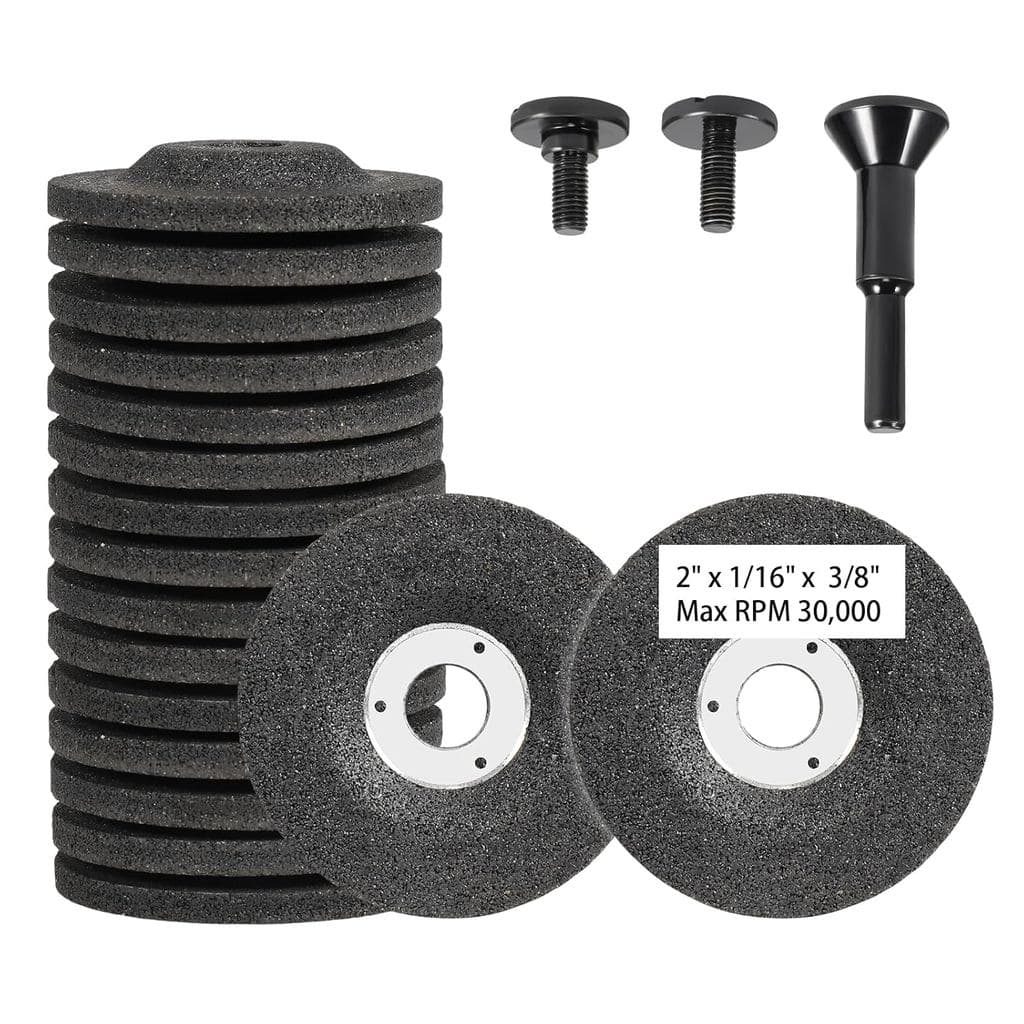 Disco de esmerilhadeira de 2" (15 peças), disco de esmerilhadeira de 2 polegadas com suporte de mandril de montagem, fur