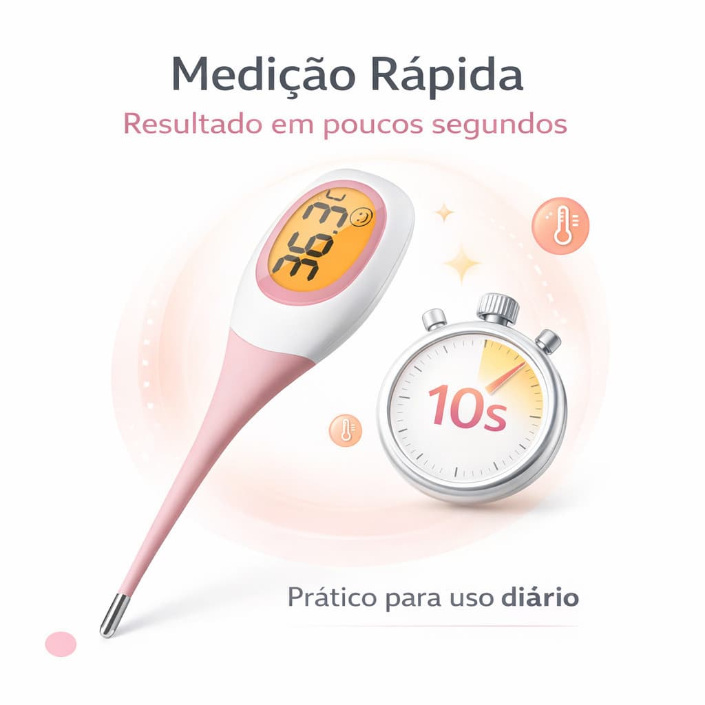 Termômetro Digital Rápido 8s com Ponta Flexível Prova d’Água e Alerta Sonoro XIMING 
