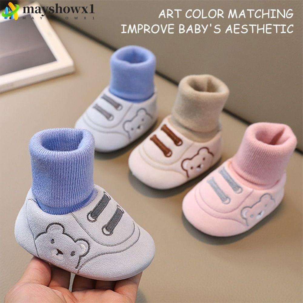 MAYSHOWX1 Sapatos De Meias Para Bebês , Respiráveis Andador De Bebê Com Design De Desenho Animado , Botas Sola De Borrac