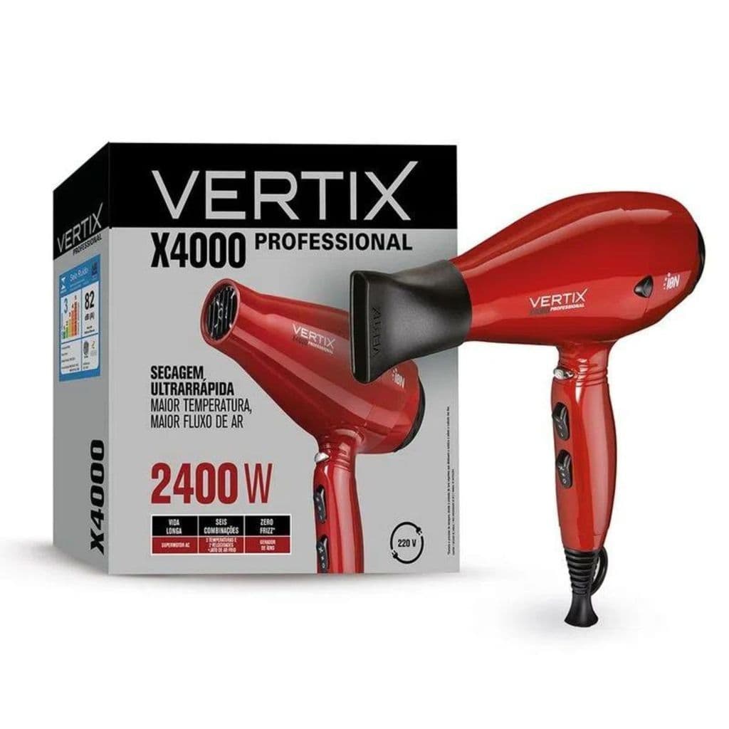 Secador de cabelo profissional Vertix x4000 íon 2400W/220V 5005