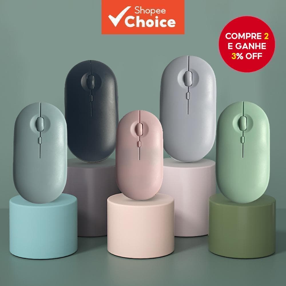 Mouse Bluetooth Sem Fio Recarregável Modo Duplo BT5.2 2.4G DPI Clique Silencioso Para PC Mac Laptop